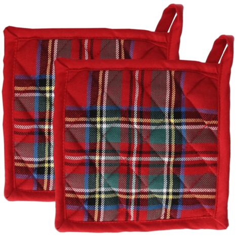 Topflappen 18x18 cm Rote Baumwolle