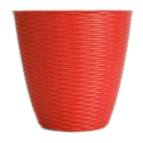 Topflappen aus Stroh, D 29 x H 27 cm, Rot