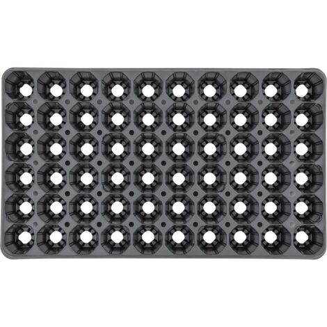 Topfplatte 310x530 mm mit 60 Töpfen Ø 4,7 cm gelocht aus Kunststoff