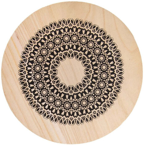 Topfuntersetzer aus Holz MANDALA 20 cm