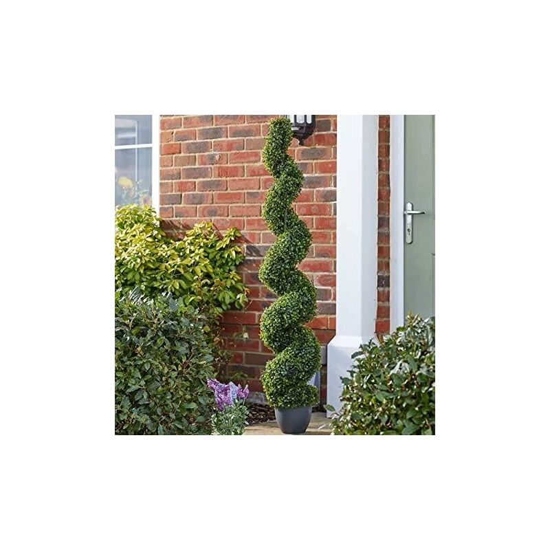 Marco Paul - Topiary Twirl Tree in Plant Pot Faux Plants Artificial Plant & Pot Doorway Patio Garden Decking D�cor Round Standing Indoor Outdoor