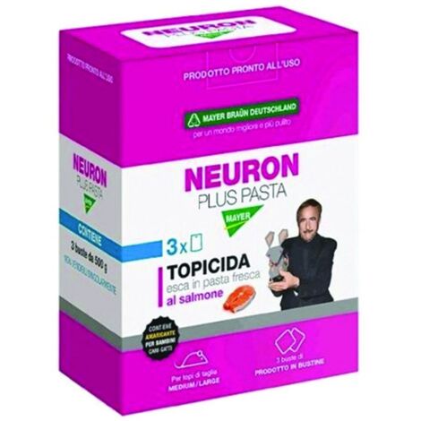Topicida Neuron Plus Pasta Tris - Gr.1500 - Scatola 3 Bustine Gr.500 - 12 pz
