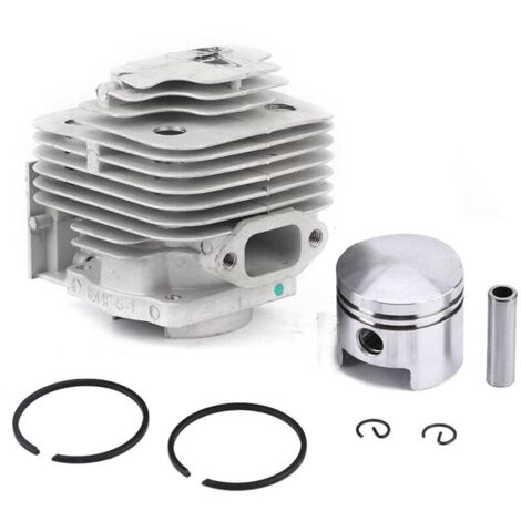 TOPINCN Jeu de Cylindres Kit de Piston 44mm Pièces de Moteur en Alliage D'aluminium Kit de Goupille de Joint de Piston de Cylindre de Remplacement pour Débroussailleuse TL52 BG520