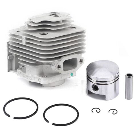 TOPINCN Jeu de Cylindres Kit de Piston 44mm Pièces de Moteur en Alliage D'aluminium Kit de Goupille de Joint de Piston de Cylindre de Remplacement pour Débroussailleuse TL52 BG520