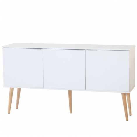 TOPKIT | Buffet 3 portes blanc 2489 | Buffet Buffet | Buffet de salle à manger | couleur blanche