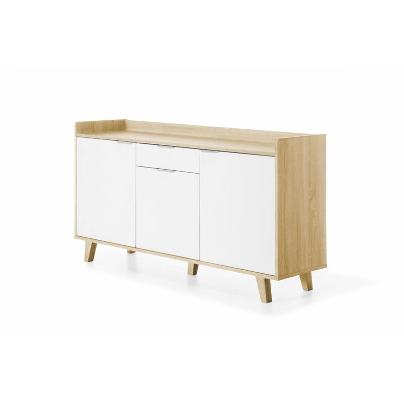 TOPKIT | Buffet avec 3 portes et 1 tiroir 2176 | Buffet Buffet | Buffet de salle à manger | chêne blanc TOPKIT | Buffet avec 3 portes et 1 tiroir 2176 | Buffet Buffet | Buffet de salle à manger | chêne blanc