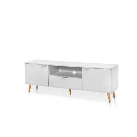 TOPKIT  Buffet blanc avec 2 portes TV 2485  Buffet Buffet  Buffet de salle à manger  couleur blanche