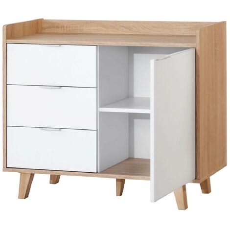 Il numero 1 del risparmio-CREDENZA MODERNA PER CUCINA O SALA DA PRANZO  71X41X178CM LEGNO GRIGIO