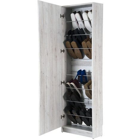 TOPKIT | Danubio 56ab Meuble à chaussures avec miroir - Meuble à chaussures étroit | Meuble à chaussures avec miroir | Mozart