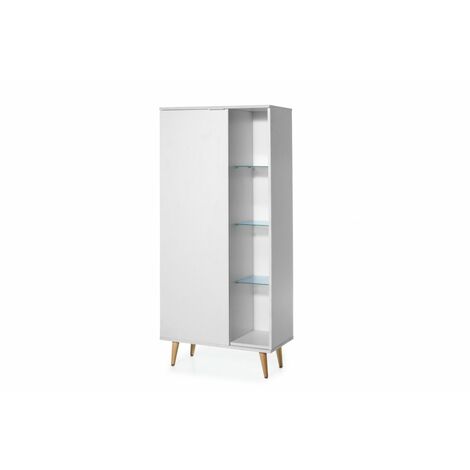 TOPKIT Mobile bianco con ripiani in vetro 2484 Armadio Armadio camera da letto Colore bianco