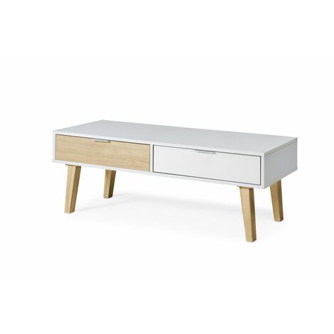 TOPKIT | Table basse avec 2 tiroirs 2279 | Table basse | Table d'appoint de salon | chêne blanc