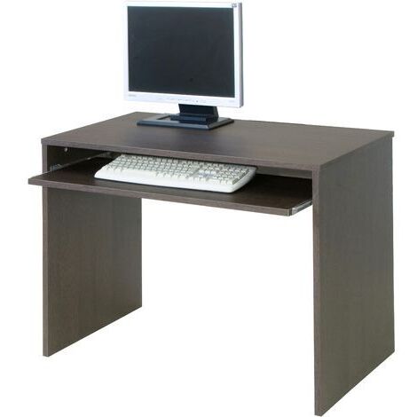 TOPKIT |Table de bureau Madrid 900 |Petite table d'ordinateur|Table pour petits espaces | wengé