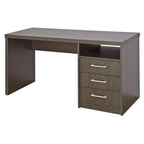 TOPKIT | Table de bureau Valence 4040| Grande table d'ordinateur | Bureau avec tiroirs | Table d'étude | wengé