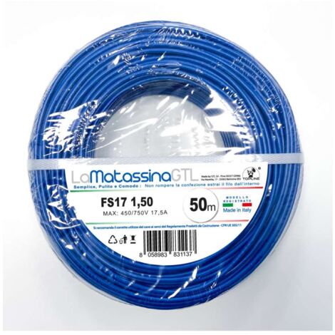 Topline Cavo Energetico FS17 - Blu - 50m