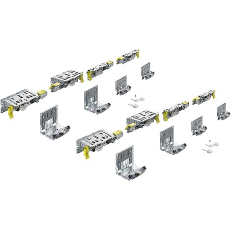 TopLineXL Set Lauf- und Führungsteile, f. Türdicke 22 - 30 mm, 80 kg 4-türig