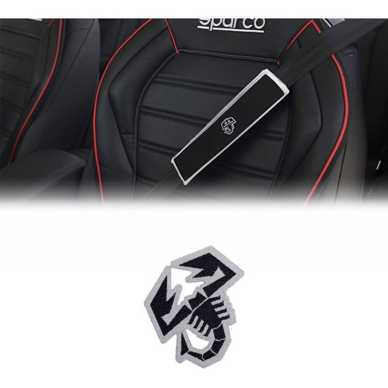 Toppa Adesiva Ufficiale Abarth Scorpione per Copri Cintura - Dimensione: 45 x 50 MM