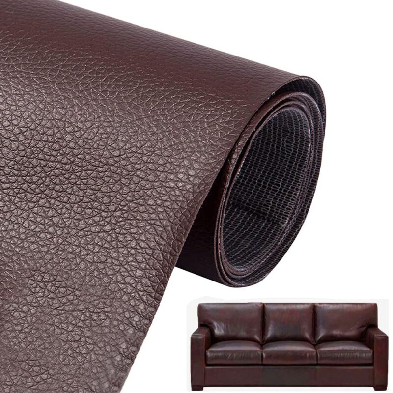 Toppa autoadesiva per riparazione pelle 60x137cm - Pelle sintetica impermeabile per divani, sedili auto, giacche e mobili (resistente ai raggi UV e
