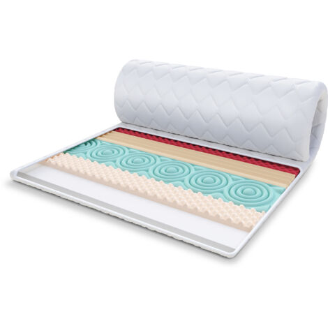 Topper 100x200 cm Matratzenauflage mit HR-Schaum Kaltschaum 6 cm Schoner H2 H4