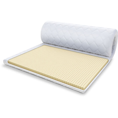 Topper 80x200 cm Matratzenauflage mit Latex Höhe 4 cm Matratzenschoner H2