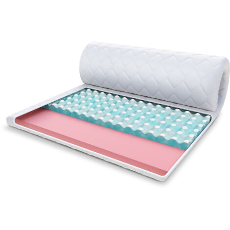 Topper 90x200 cm Matratzenauflage mit RavineBlue-Schaum 8 cm Schoner Visco H2 H4
