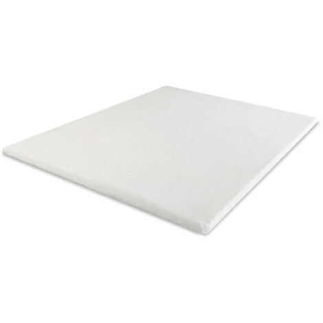 Topper Memory Materasso Sfoderabile Con Elastici Agli Angoli 7 Zone Altezza 4cm, misuraMatrimonialecoloreAltezza 4cm