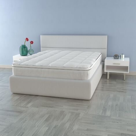 TOPPER MORFEO trapuntato con fascia coprimaterasso, Matrimoniale 160x195cm
