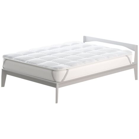 Topper trapuntato BASIC, Bianco, Singolo 80x195 cm