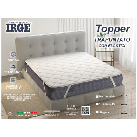 TOPPER TRAPUNTATO C/ELASTICO 2 POSTI IRGE- 1,0 pz