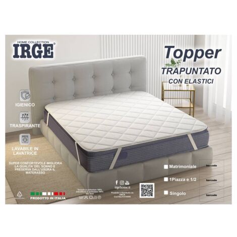 TOPPER TRAPUNTATO C/ELASTICO 2 POSTI IRGE
