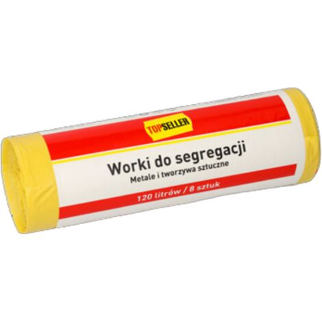 TOPSELLER Sacs de séparation 120l jaune 8 pcs.