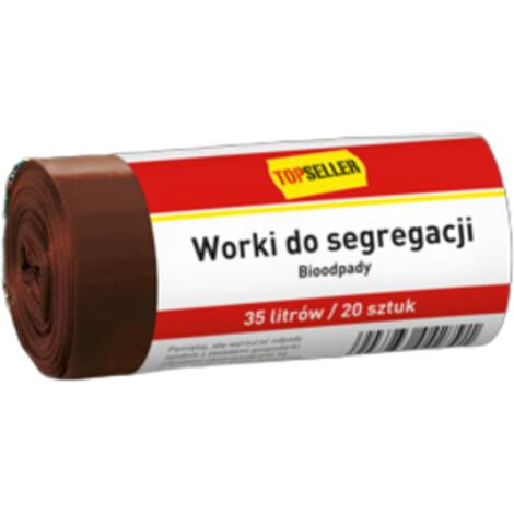 TOPSELLER Sacs de séparation 35l marron 20 pcs.