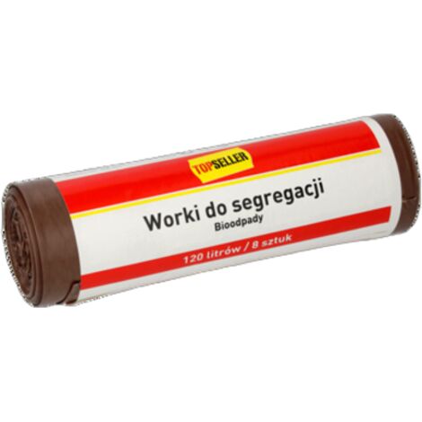 TOPSELLER sacs de tri sélectif 120l marron 8 pcs.