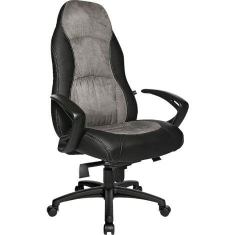 Topstar, Fauteuil direction, similicuir / microfibre, noir /