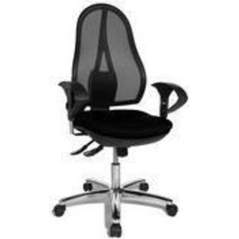 Topstar OP290UG20 Open Point Deluxe Sedia Ufficio Girevole, Schienale in Rete, Nero