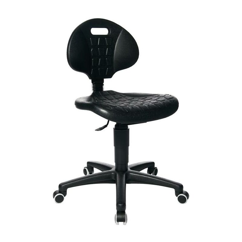Chaise d’atelier pivotante Tec 20 rouleaux mousse polyuréthane noire 410-540 mm