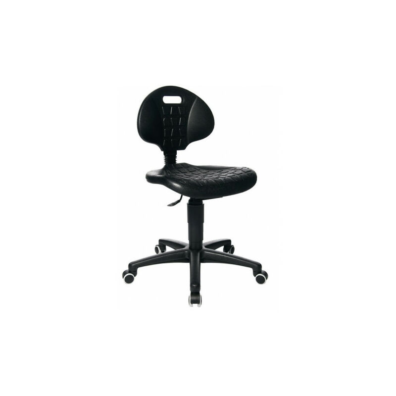 Chaise d'atelier pivotante Tec 20 rouleaux mousse polyuréthane noire 410-540 mm