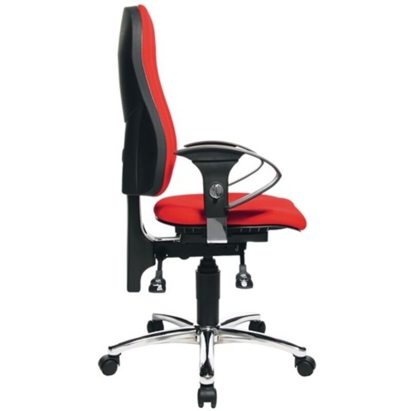 Certeo Bürodrehstuhl M.permanentkontakt Rot 460-560mm M.rl.topstar