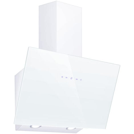 Topstrong Hotte Tactile Inclinee 60cm 700m3/h Classe A+ 3 Vitesses Recyclage Ou Evacuation Verre Blanc-TV1360W