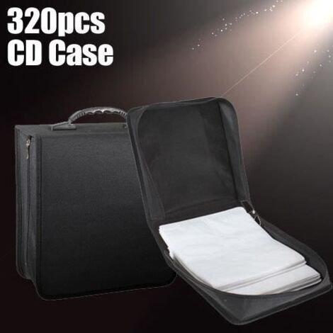 TOPTW Boîtier Rangement CD DVD 320 Classeur Pochette Sac Noir