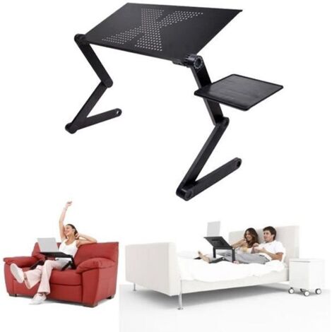 TOPTW Support Table Pr PC Ordinateur Tablette Lit Ajustable Pliable Portable Radiation