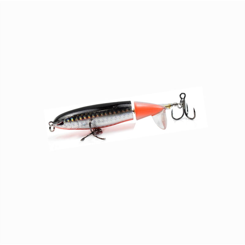 

Asupermall - Topwater Popper Bionic Propeller Tractor Cebo duro Senuelo de pesca Cola de rotacion Senuelo de pesca Cebo flotante Pesca de 2 segmentos