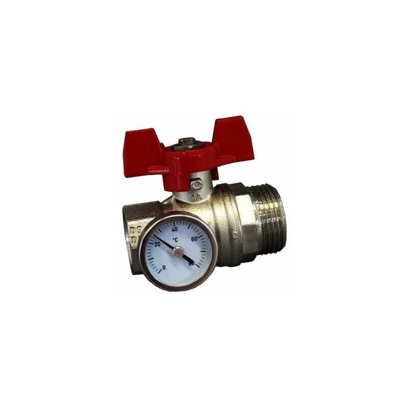 

Toque TOURN. ESFERA., SELLO PLANO, MANIJA ROJA DN25 1 Fx1 M