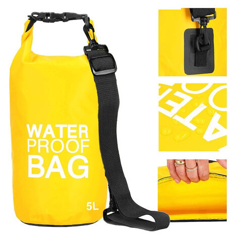 BORSA SACCO WATERPROOF 15L COPRENTE COLORATO IMPERMEABILE PER PISCINA MARE  BARCA