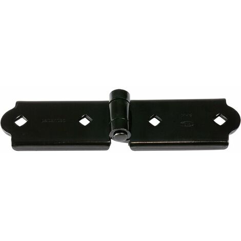 Torbel – Charnière noire pour penture 170 mm – Finition cataphorèse – Compatible volets doubles – 2 trous carrés – 9225404