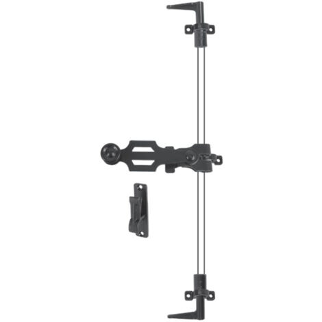 Torbel – Espagnolette composite noir – Accessoire pour bois dur – Résistance aux intempéries – Installation facile et rapide