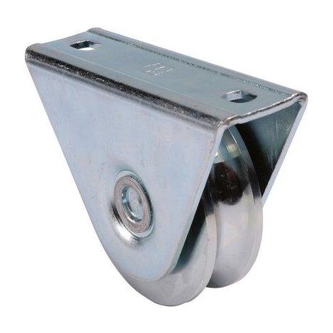 Torbel – Galet sur platine gorge RDE.D 80 – Roulement à billes – Charge utile 200 kg – Diamètre 80 mm pour fonctionnement fluide - A22080