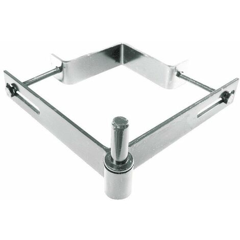 Torbel – Gond collier réglable en acier zingué 35x5mm – Fixation par serrage sur piliers béton, bois, fer – Résistance à la corrosion 1300h UV