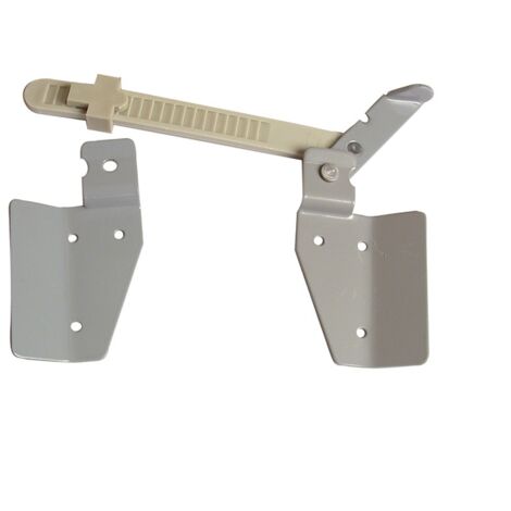 Torbel – Loquet de jalousie avec support pour persiennes – Couleur gris – Pose facile pour volets – Sécurité et fonctionnalité optimales