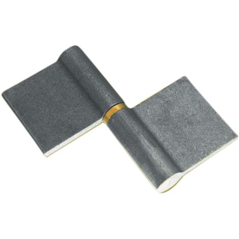 Torbel – Paumelle de grille profilée à souder – Acier – Hauteur 80 mm – Bague laiton – Lame centrée à noeuds arasés