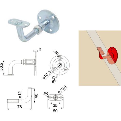 TORBEL supporto per rampa angolare regolabile zincato - 106838
